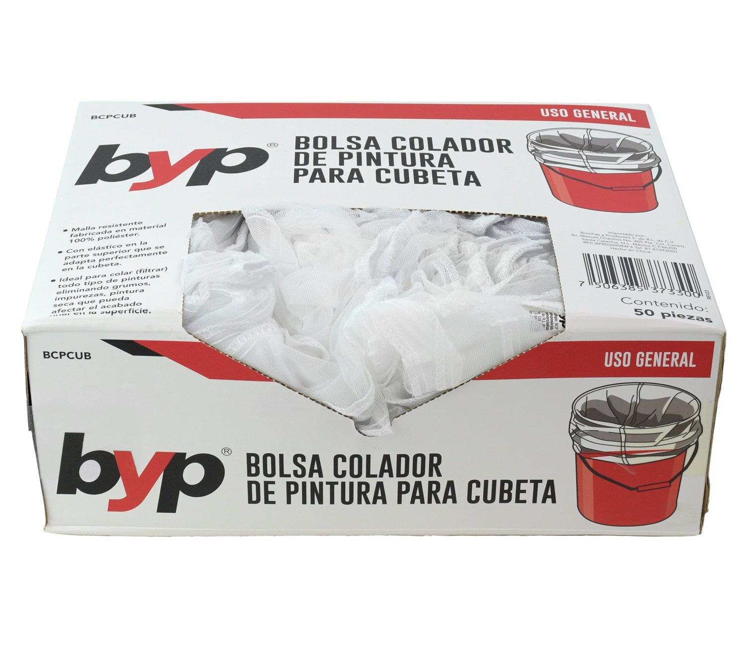 Bolsa colador de pintura para cubeta Caja c/50 piezas