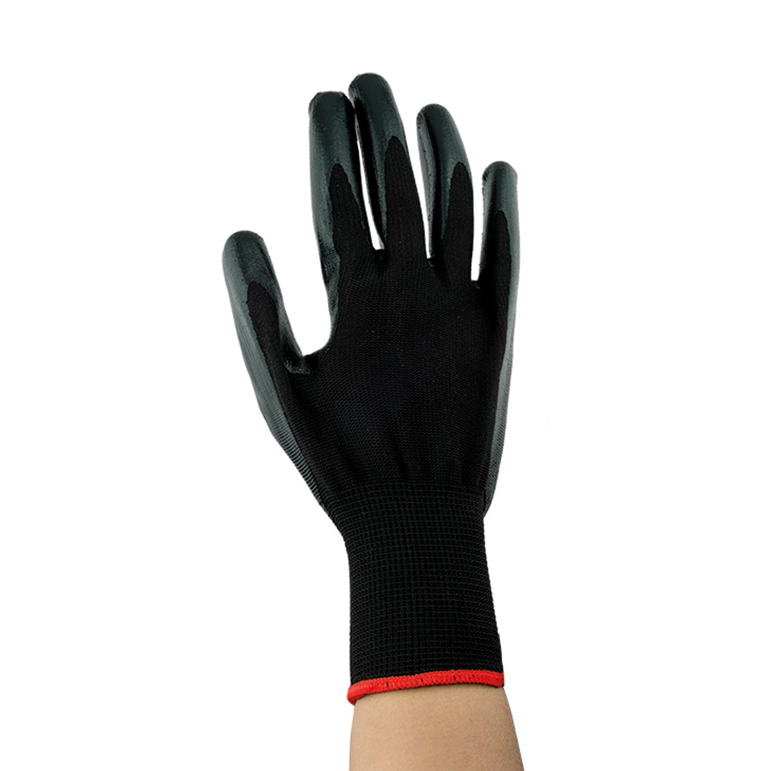 GUANTES NYLON NITRILO NEGROS