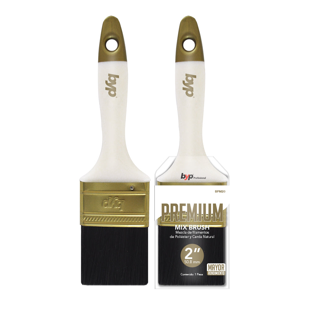 Brocha premium mix (Combinación de poliéster y cerda natural) - byp