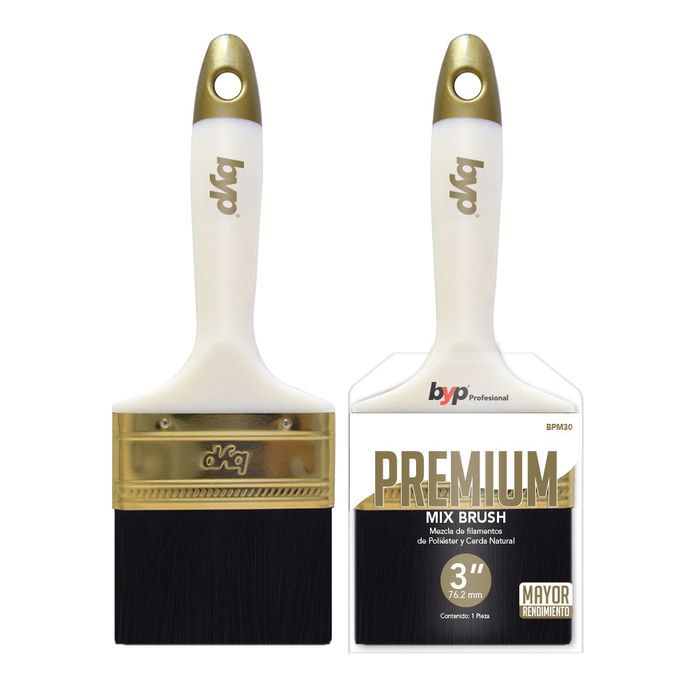 Brocha premium mix (Combinación de poliéster y cerda natural) - byp