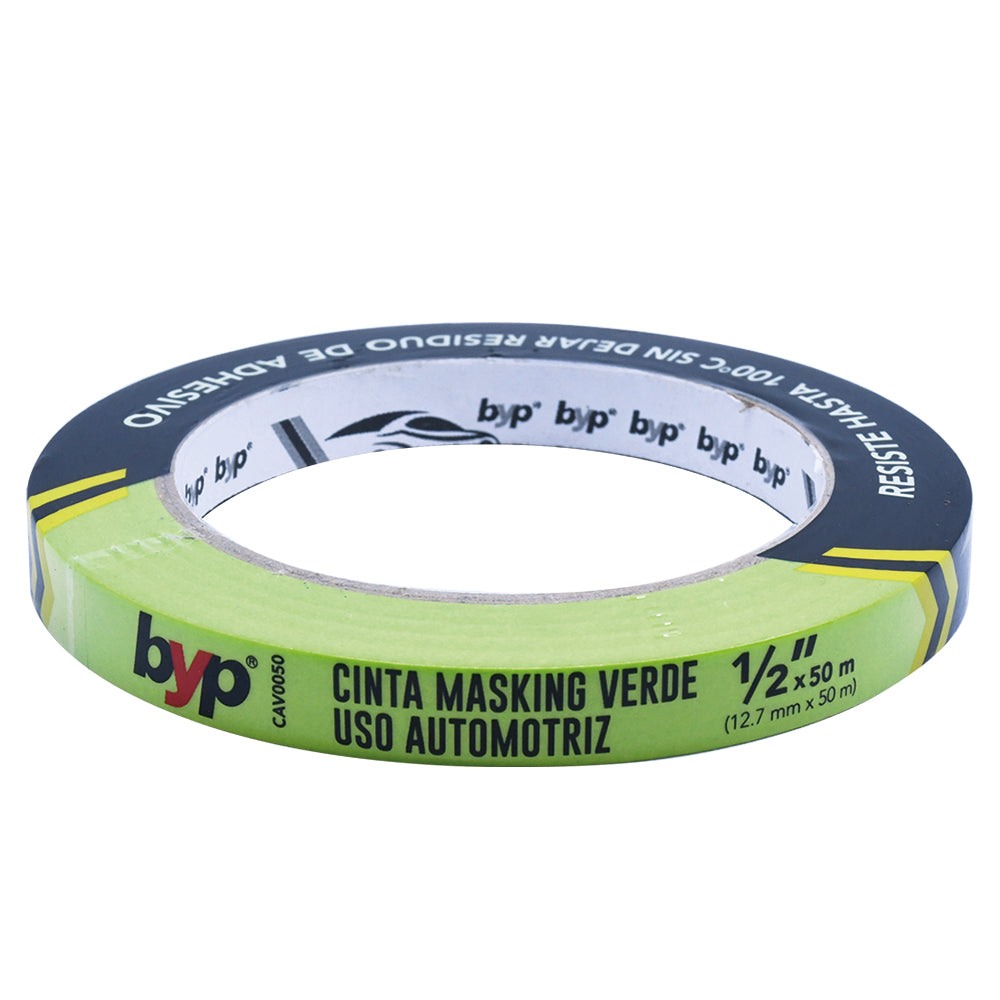 Cinta masking verde para uso automotriz