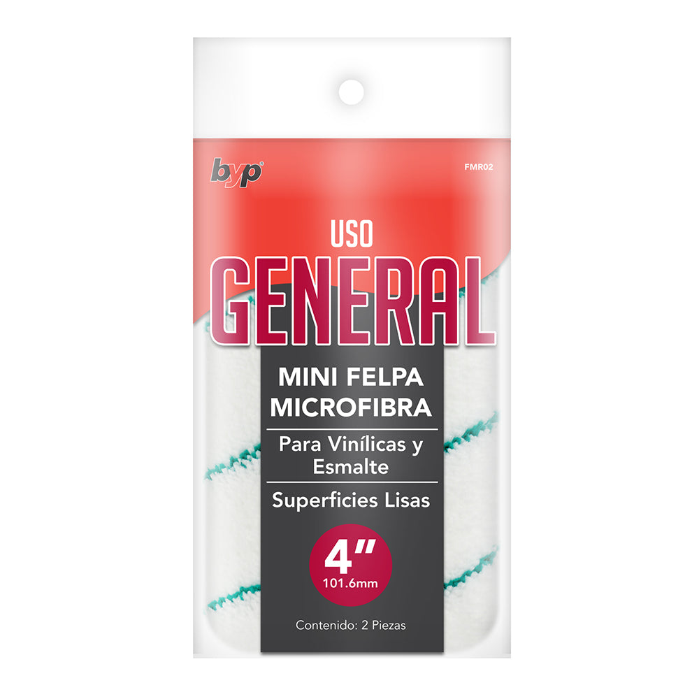Mini felpa microfibra para pintura vinílica y esmaltes - byp