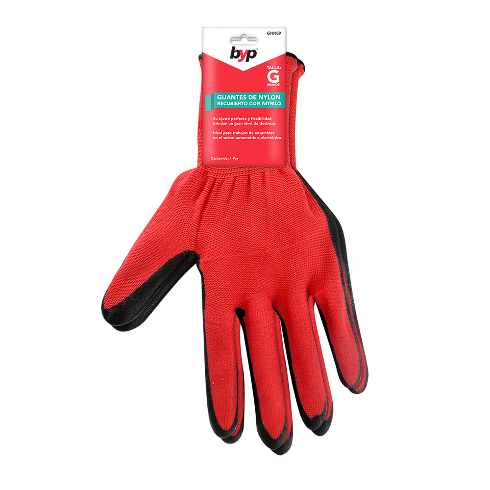 GUANTES DE NYLON CON RECUBRIMIENTO DE NITRILO - byp