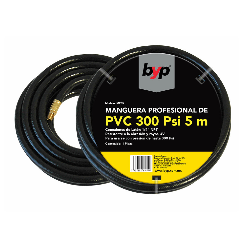 MANGUERA PROFESIONAL DE PVC 300 Psi - byp