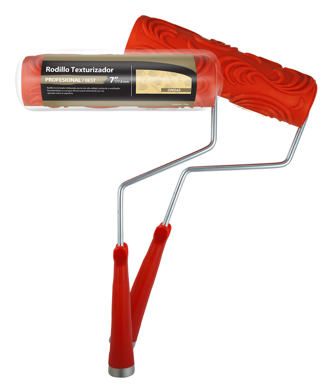 RODILLO TEXTURIZADOR ONDAS 7" - byp