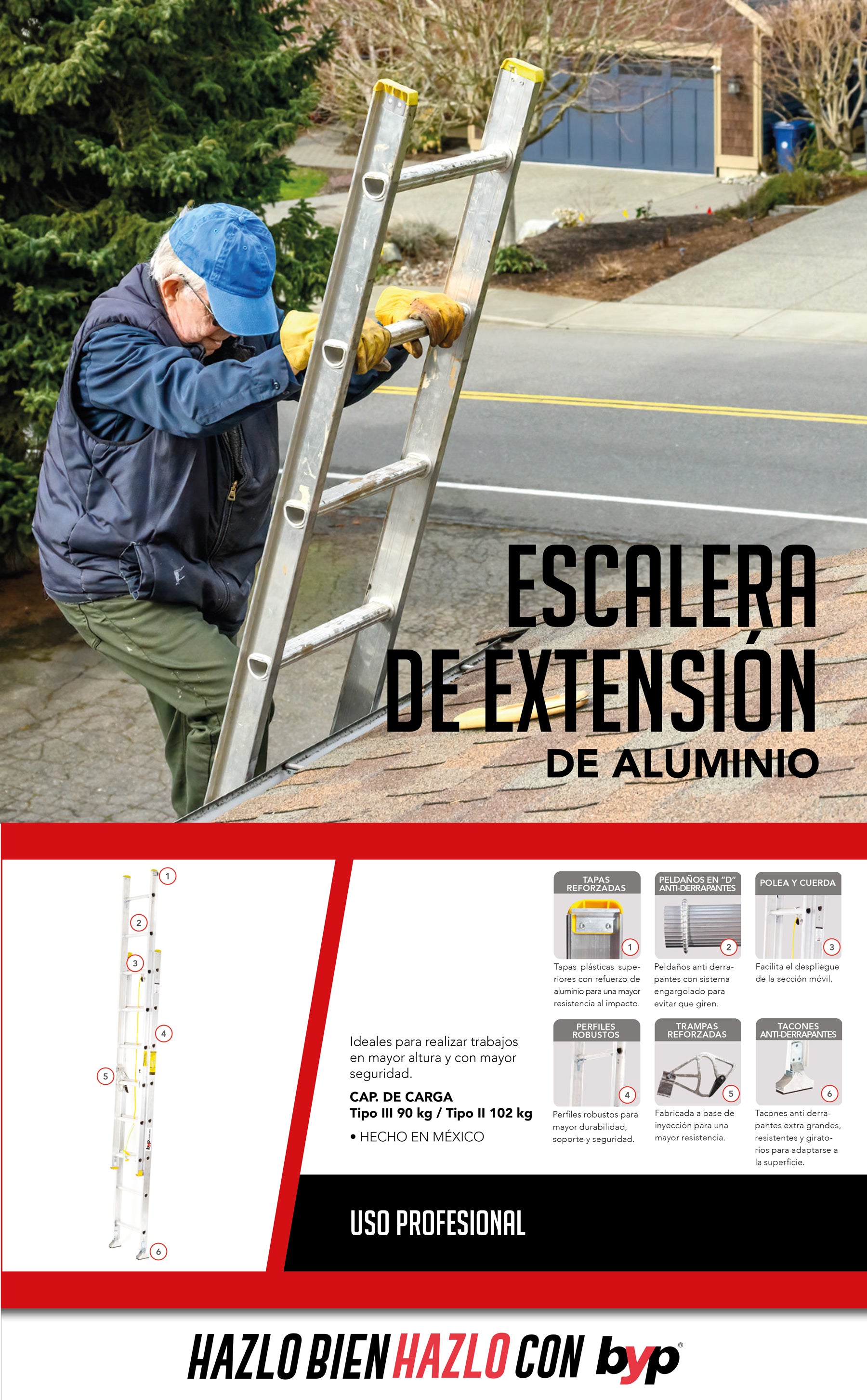 Juego De Cerraduras De Aluminio Para Escalera Extensiva – Compatibles Con 28-11, Kit De Repuesto Resistente